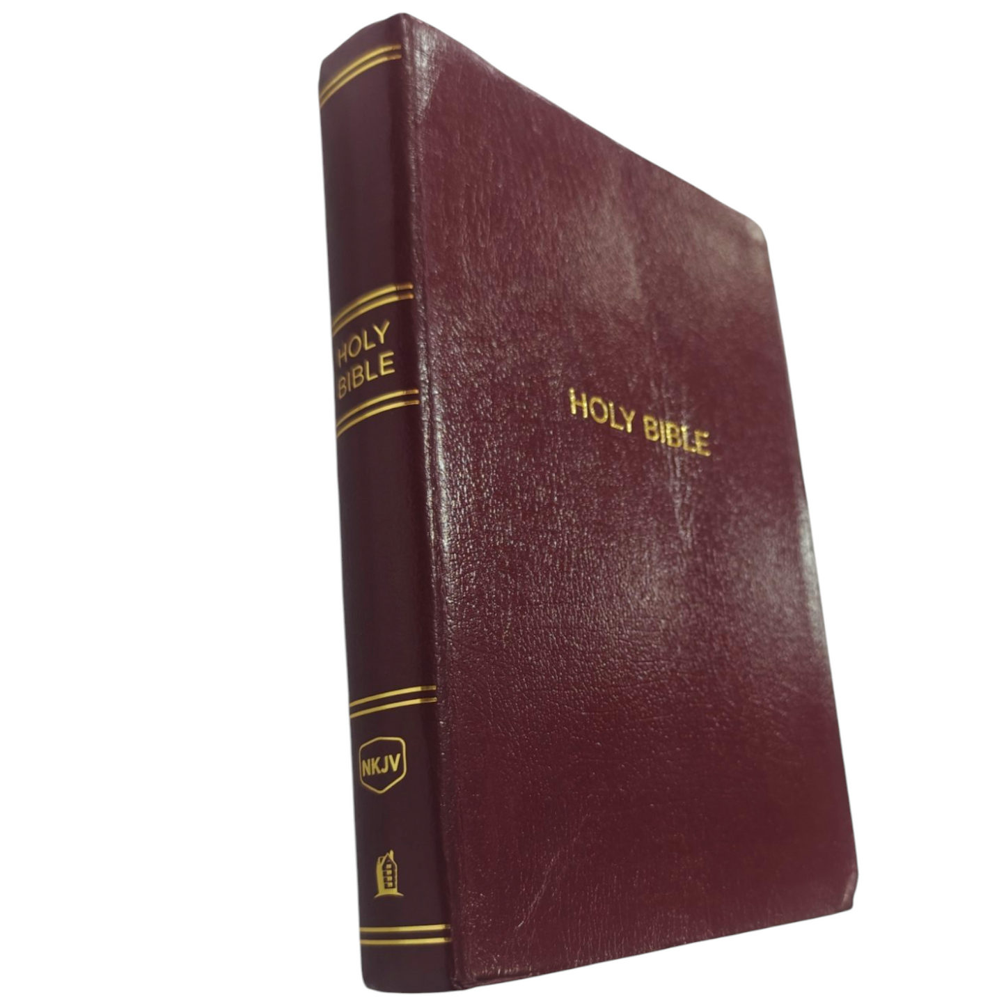 NKJV, Reference Bible, Center-Column Giant Print, Leather-Look, Burgundy, Red Letter Edition, Comfort Print | Study Bible, Reference Bible | Holy