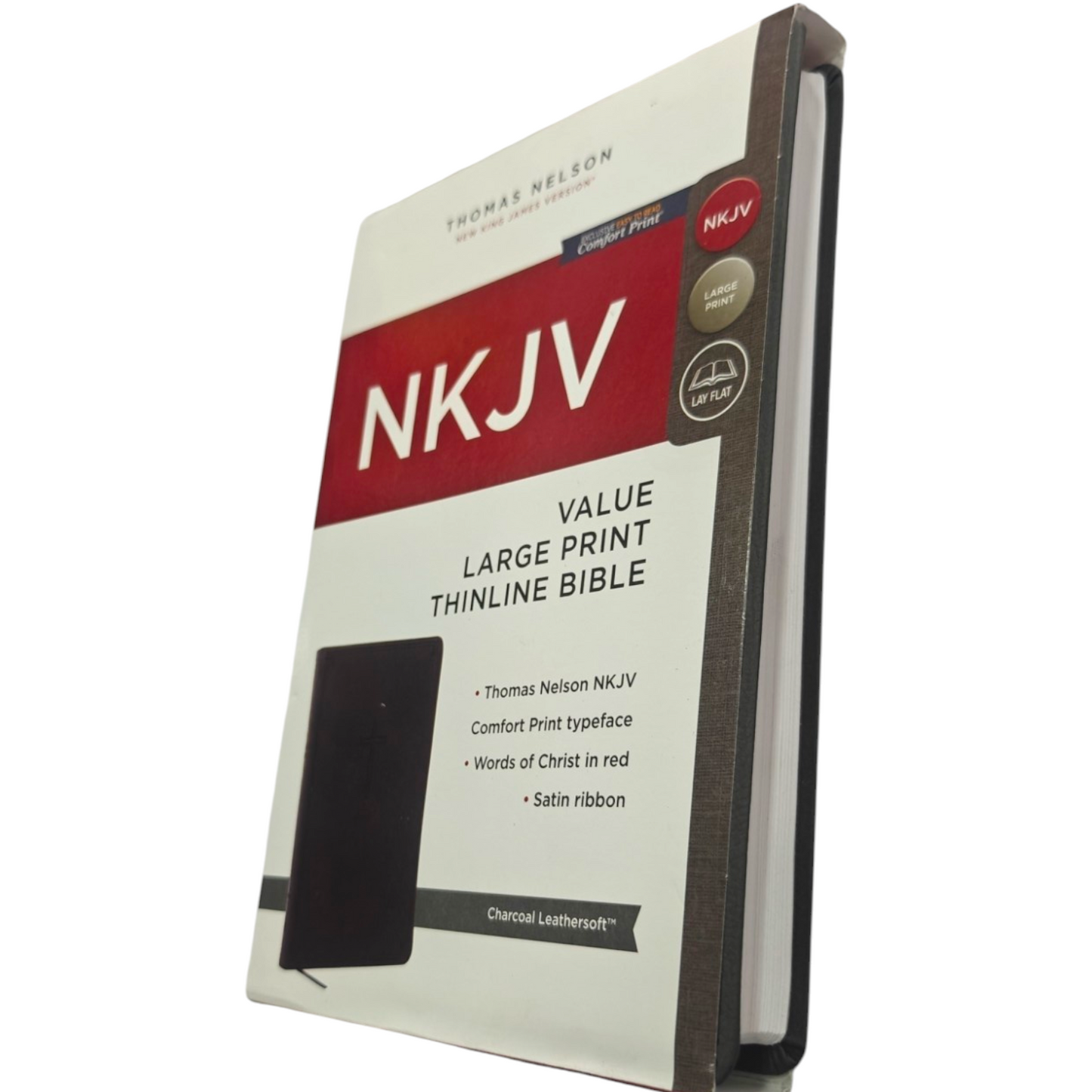 NKJV Value Thinline Bible Large Print Imitation Leather Black Red Letter Edition | English Bible, Holy Bible