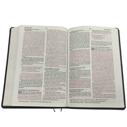 NKJV Value Thinline Bible Large Print Imitation Leather Black Red Letter Edition | English Bible, Holy Bible