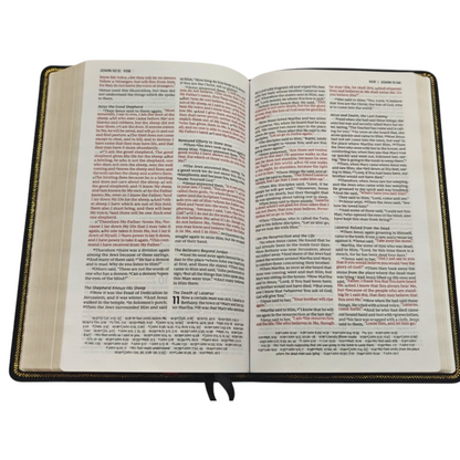 NKJV Thinline Reference Bible, Leather-Look, Burgundy, Red Letter Edition, Comfort Print | Study Bible, Reference Bible | Holy Bible