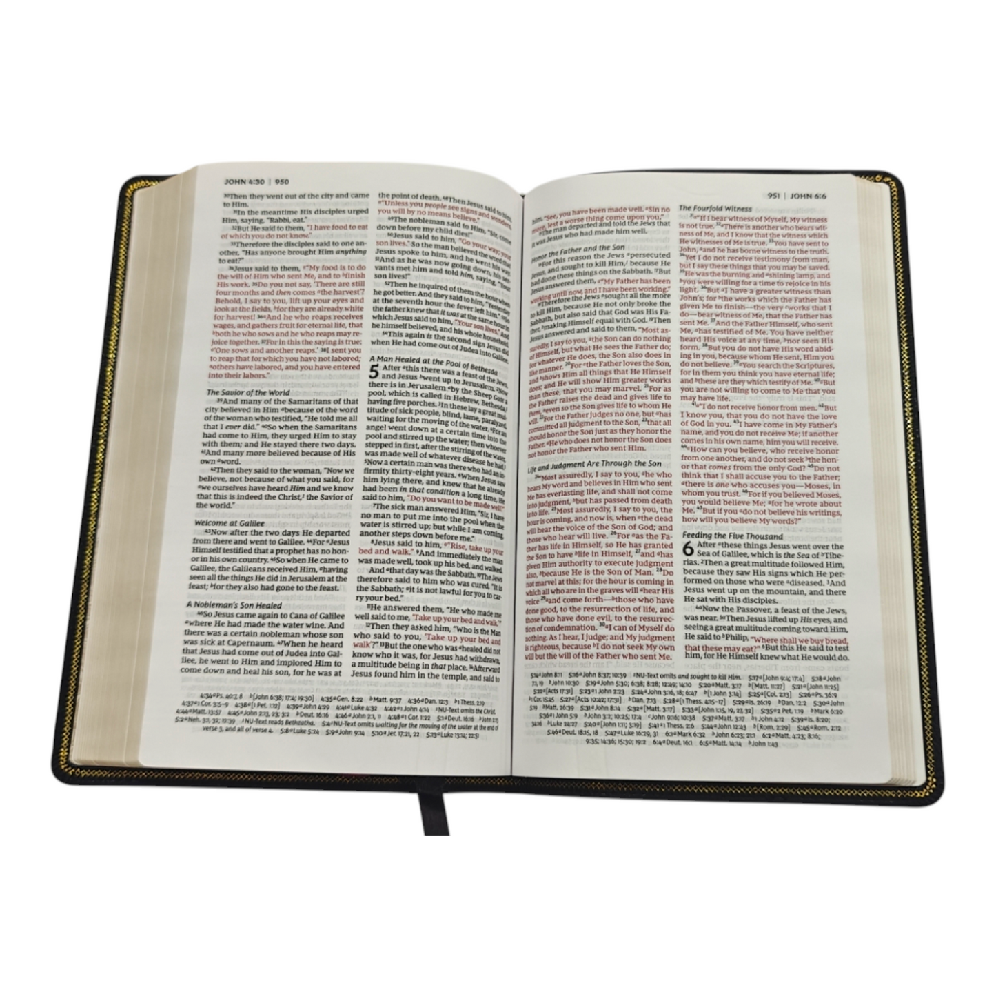 NKJV Thinline Reference Bible, Leather-Look, Burgundy, Red Letter Edition, Comfort Print | Study Bible, Reference Bible | Holy Bible