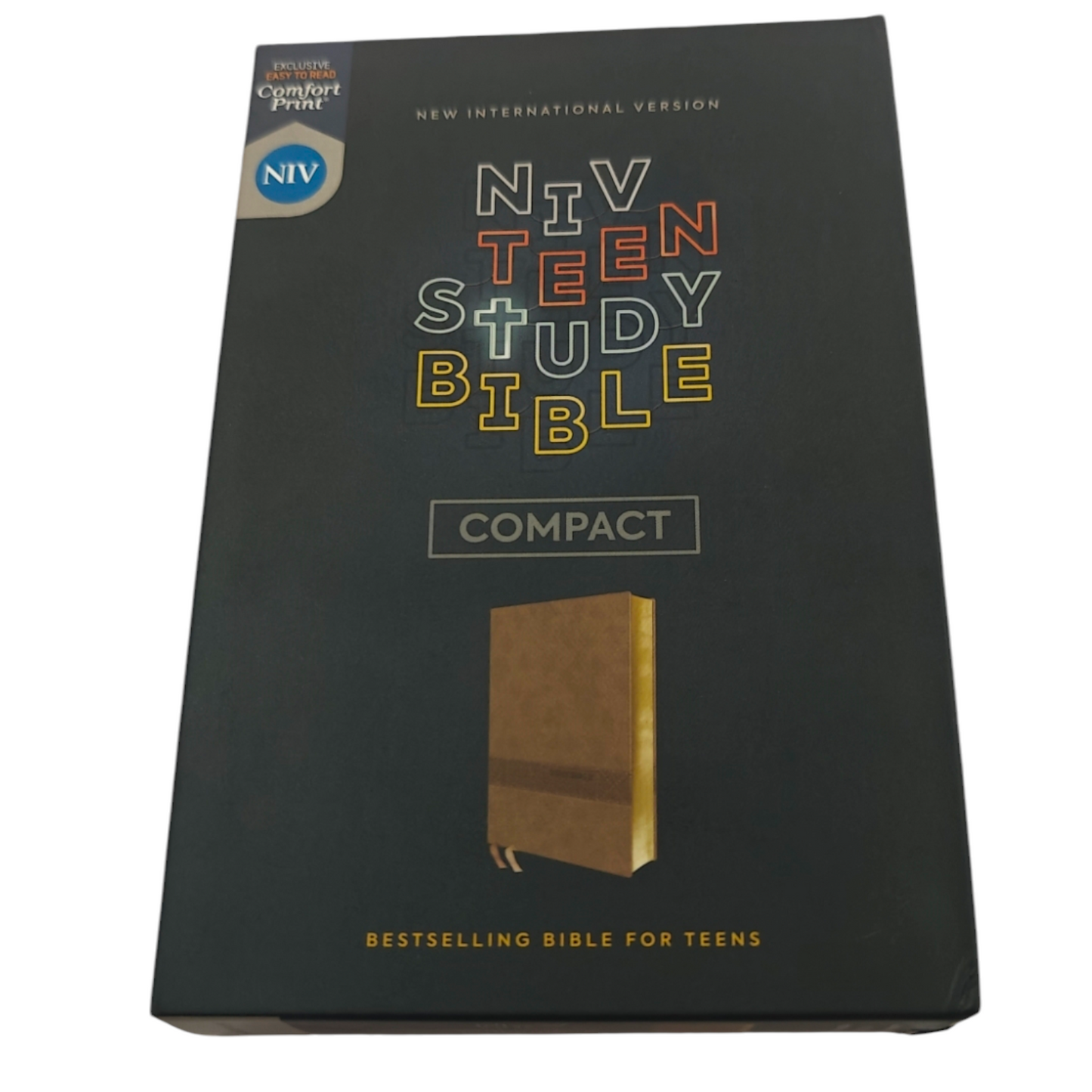 NIV Teen Study Bible, Compact Size - Brown Leathersoft (New International Version) | Study Bible, Reference Bible | Holy Bible
