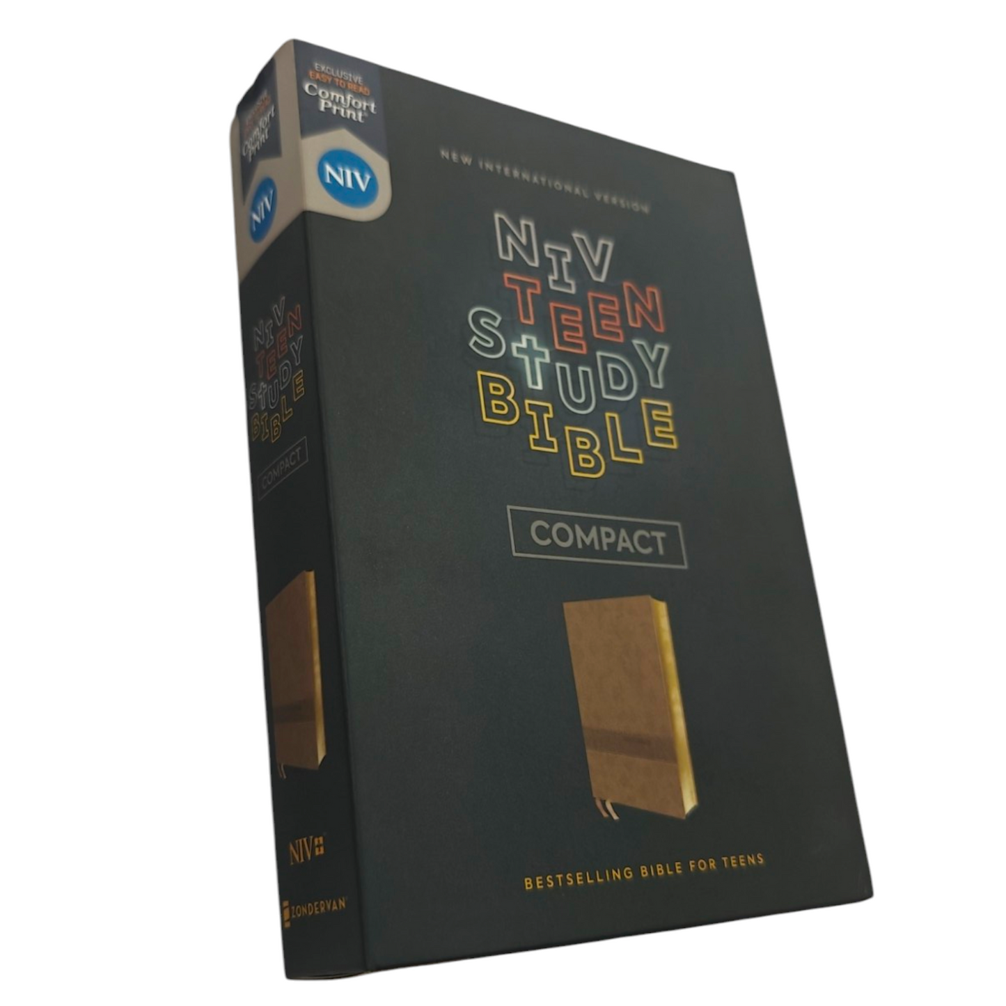 NIV Teen Study Bible, Compact Size - Brown Leathersoft (New International Version) | Study Bible, Reference Bible | Holy Bible