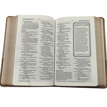 NIV Teen Study Bible, Compact Size - Brown Leathersoft (New International Version) | Study Bible, Reference Bible | Holy Bible