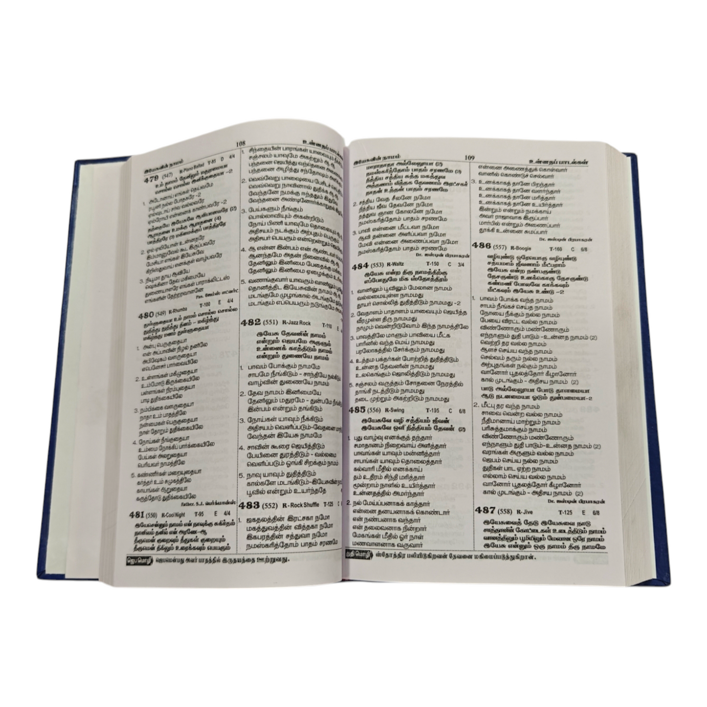 Unnatha Padalgal 3000 Songs Blue Hard Cover Edition | Songbook, Hymnal | English Christian Book