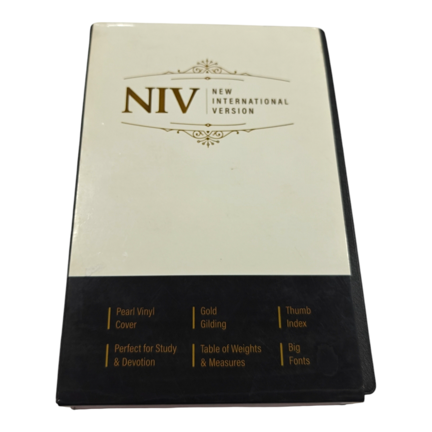 NIV Giant Print Bible, Thumb Index, Gold Gilt Edges, Black | English Bible, Holy Bible