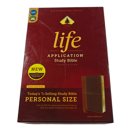 NIV Life Application Study Bible: Brown Leathersoft | Study Bible, Reference Bible | Holy Bible