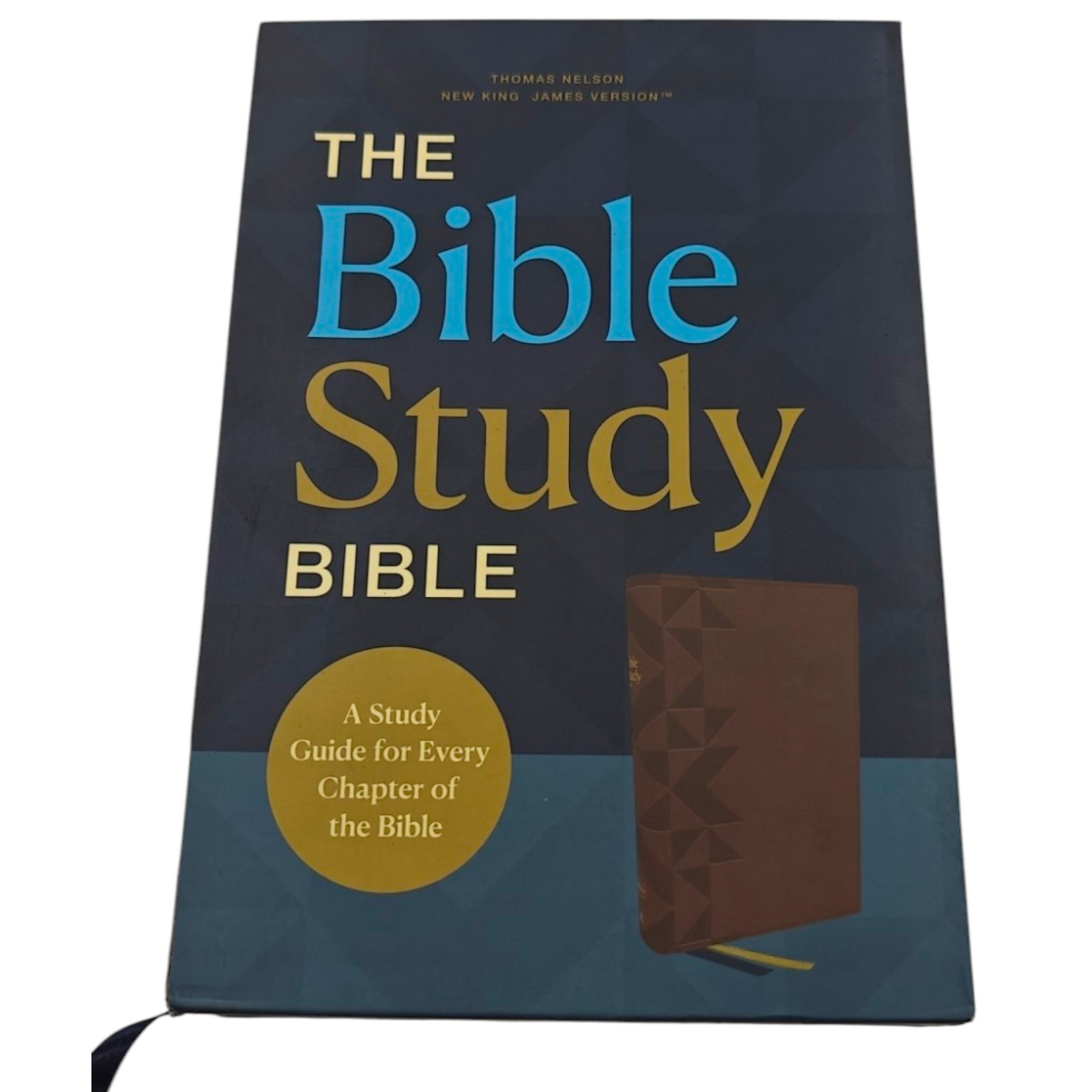 NKJV, The Bible Study Bible, Leathersoft, Brown, Comfort Print: A Study Guide for Every Chapter of the Bible | Study Bible, Reference Bible | Holy