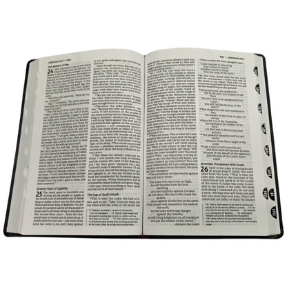 NIV, Thinline Bible, Bonded Leather, Black, Indexed, Red Letter Edition | English Bible, Holy Bible