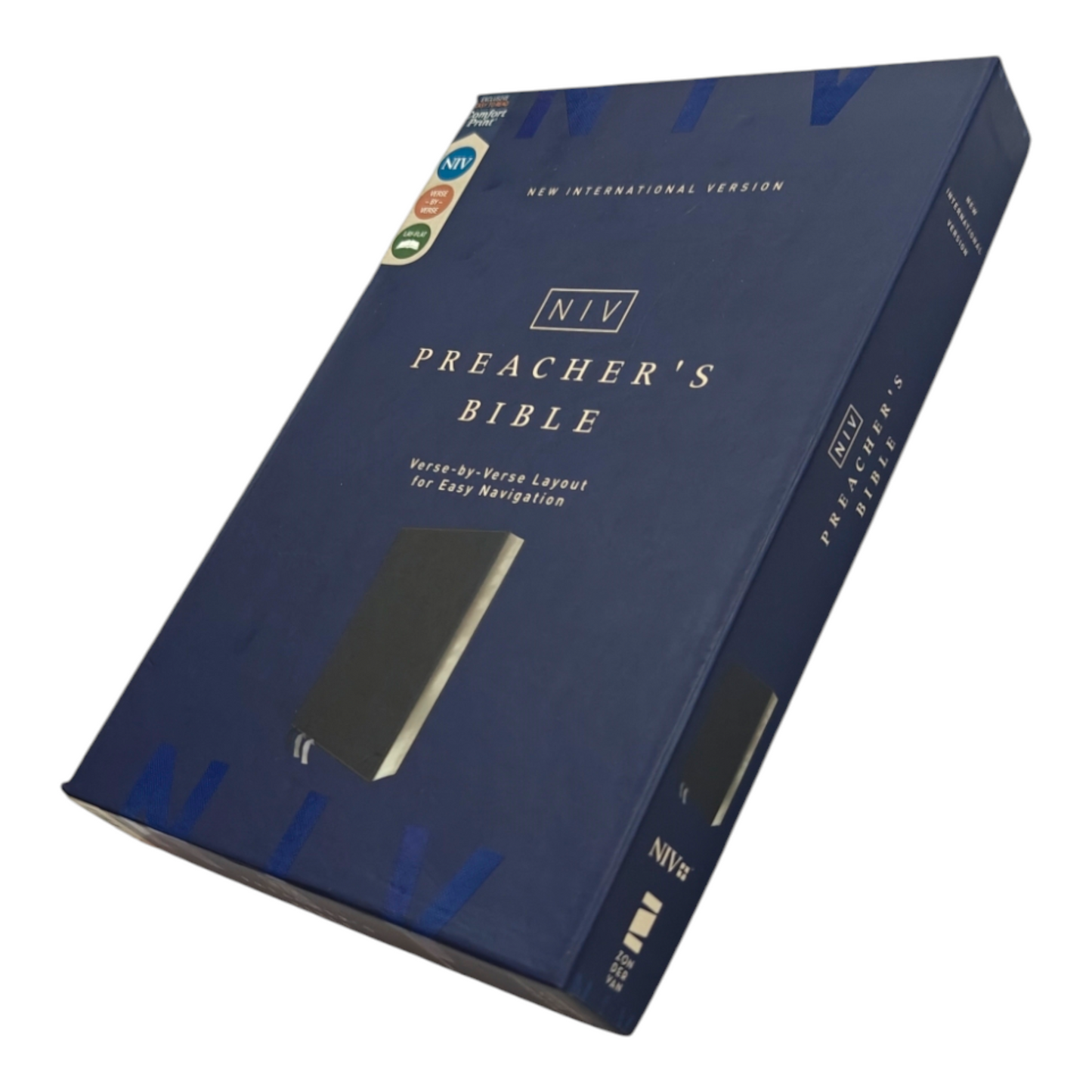 NIV, Preacher's Bible, Verse-By-Verse Format, Leathersoft, Black, Comfort Print | English Bible, Holy Bible