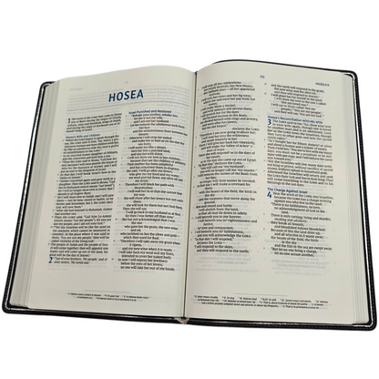 NIV, Preacher's Bible, Verse-By-Verse Format, Leathersoft, Black, Comfort Print | English Bible, Holy Bible