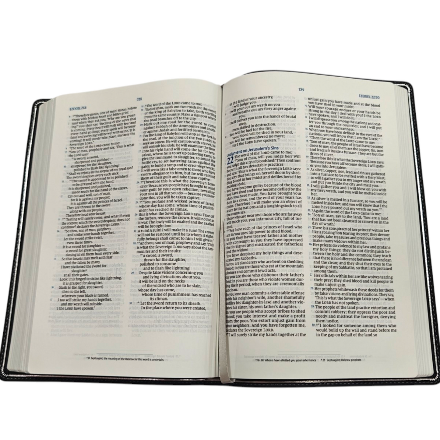 NIV, Preacher's Bible, Verse-By-Verse Format, Leathersoft, Black, Comfort Print | English Bible, Holy Bible