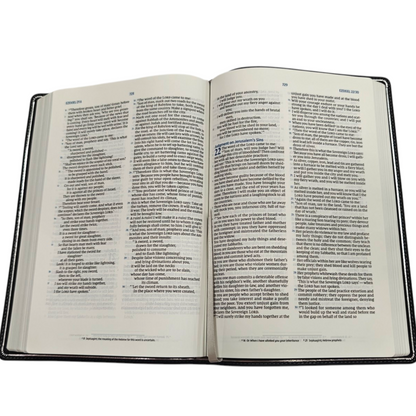 NIV, Preacher's Bible, Verse-By-Verse Format, Leathersoft, Black, Comfort Print | English Bible, Holy Bible