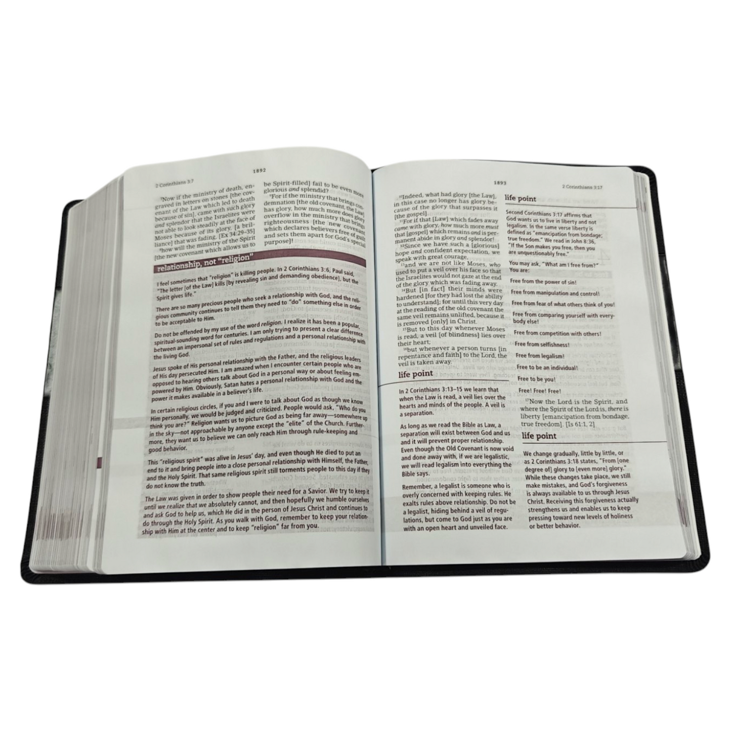 The Everyday Life Bible Large Print Black Leatherluxe: The Power of God's Word for Everyday Living - Leather | Christian Living, Spiritual Growth |