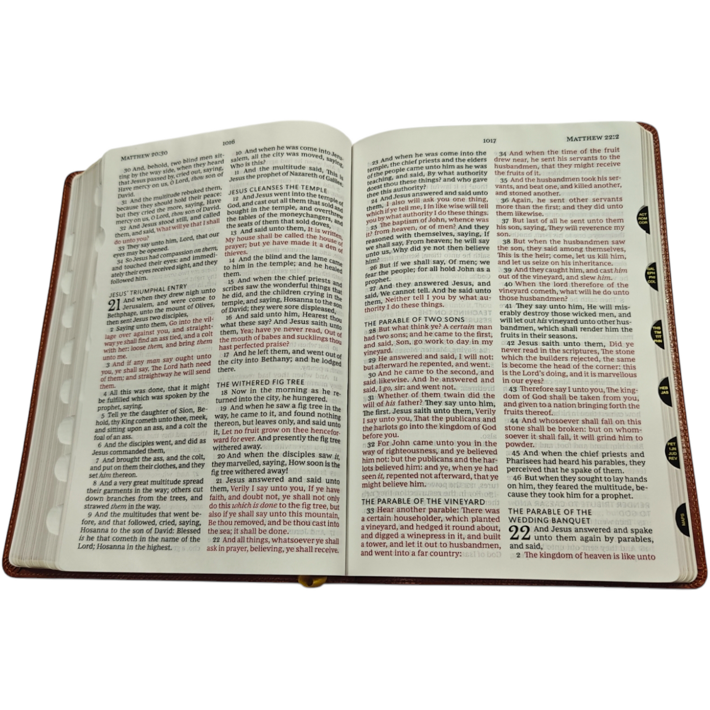 KJV Giant Print Thinline Bible Vintage Series Leathersoft Tan Red Letter Comfort Print | English Bible, Holy Bible