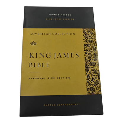 KJV Personal Size Reference Bible Sovereign Collection Black Premium Goatskin Leather Premier Collection Comfort Print | Study Bible, Reference