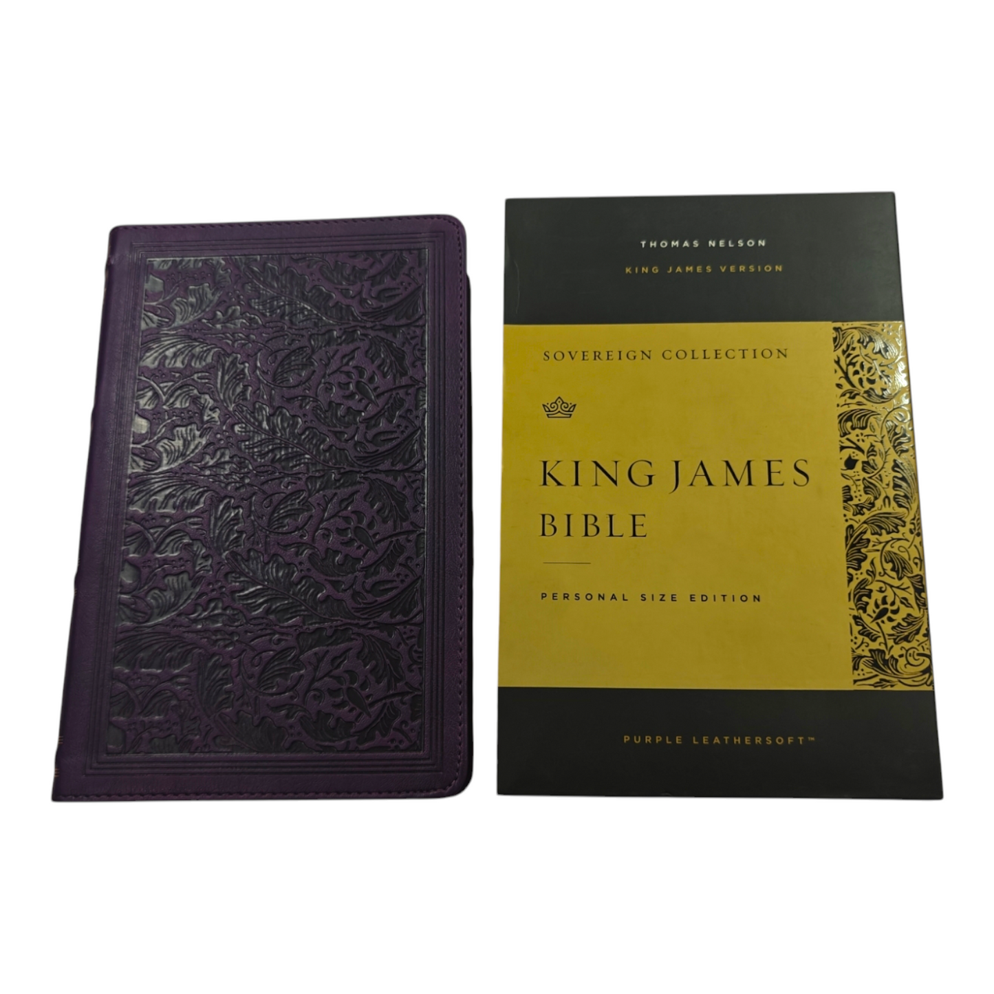 KJV Personal Size Reference Bible Sovereign Collection Black Premium Goatskin Leather Premier Collection Comfort Print | Study Bible, Reference
