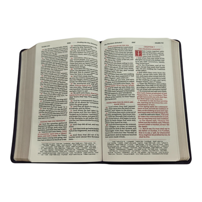 KJV Personal Size Reference Bible Sovereign Collection Black Premium Goatskin Leather Premier Collection Comfort Print | Study Bible, Reference