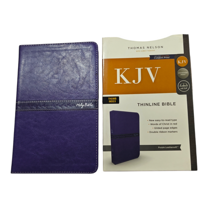 KJV Holy Bible Large Print Thinline Black Leathersoft Red Letter Comfort Print King James Version | English Bible, Holy Bible