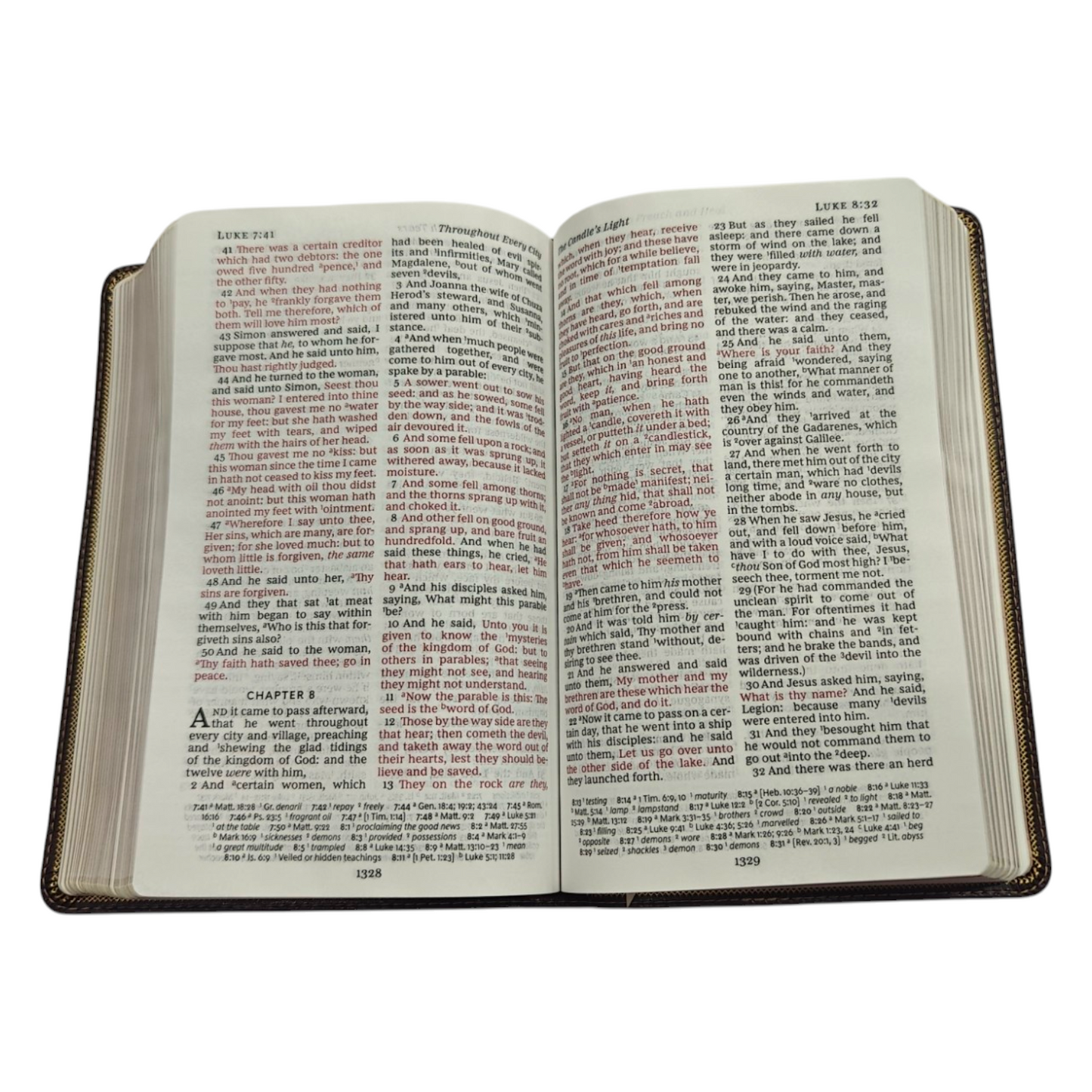 KJV Deluxe Reference Bible Personal Size Giant Print Imitation Leather Burgundy Red Letter Edition | Study Bible, Reference Bible | Holy Bible