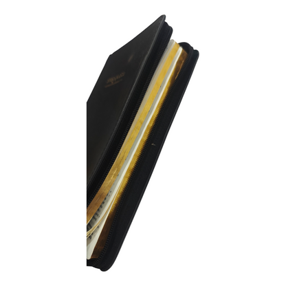 Telugu Holy Bible with Golden Zip, Leather-Bound Telugu Bible with Gold Edges, Thumb Index & Zipper (Old & New Testament) | Regional Bible, Holy Bible