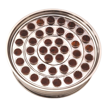 Holy Communion Tray, Two-Tray Stainless Steel Set with 40 Cups, Stackable Food-Grade Trays with Removable Cup Disk for Church Communion Service |