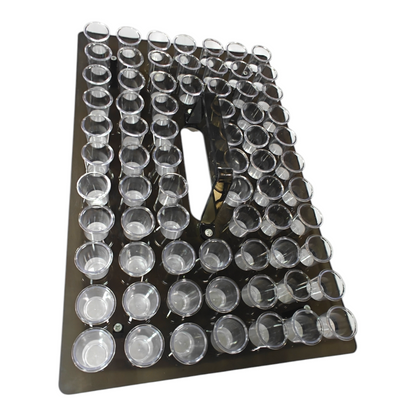 Holy Communion Tray Set with 72 Cups, Complete Stainless Steel Communion Ware with 72-Hole Cup Tray, Lid, Bread Plate & Cups for Church Service |