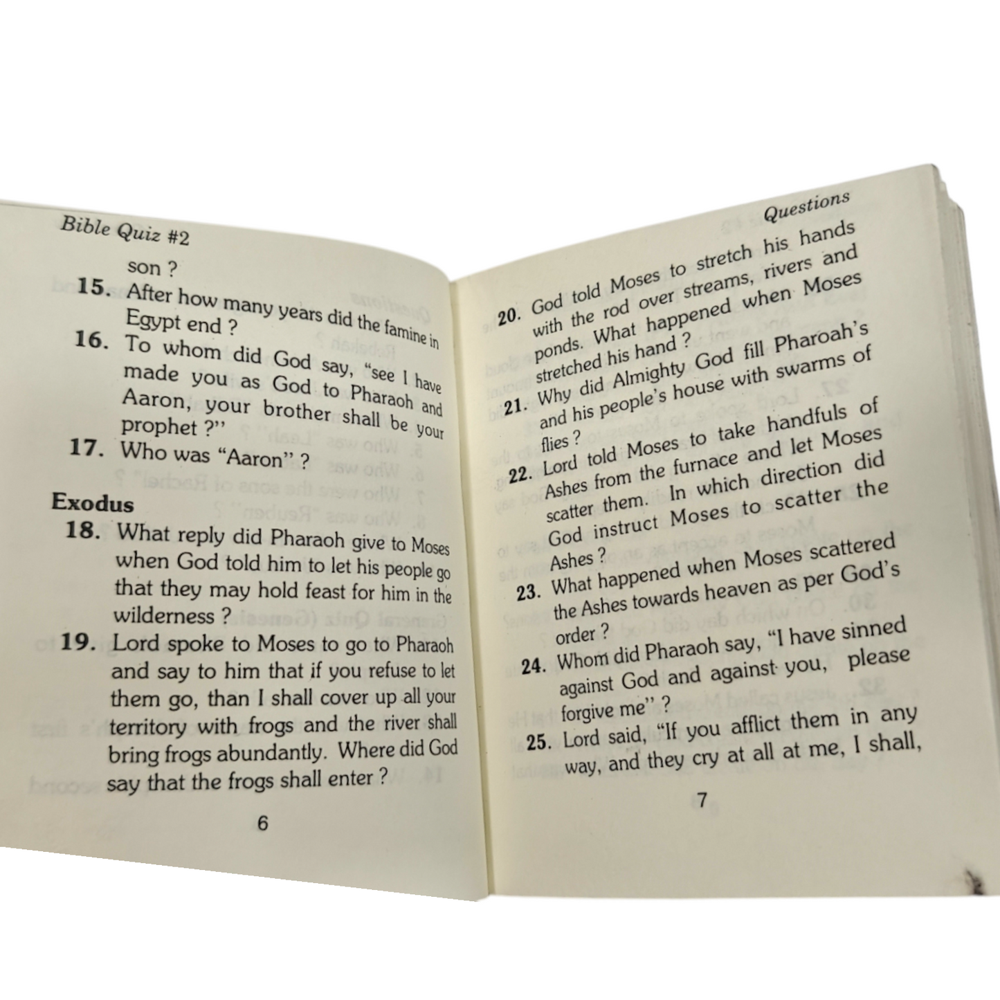 Bible Quiz Book Two | Bible Questions and Answers, Bible Q&A | English Christian Book