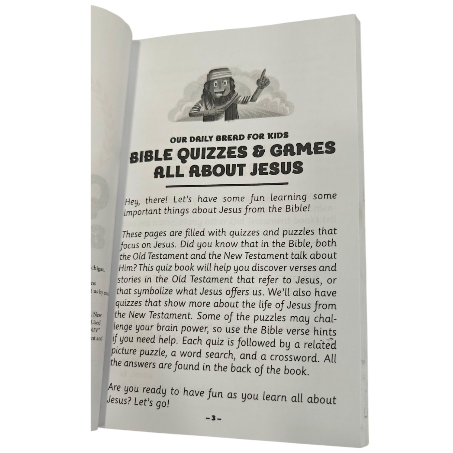 Our Daily Bread for Kids Bible Quizzes & Games: All About Jesus by Crystal Bowman & Teri McKinley | 20 Quizzes and 60 Games | English Christian Book