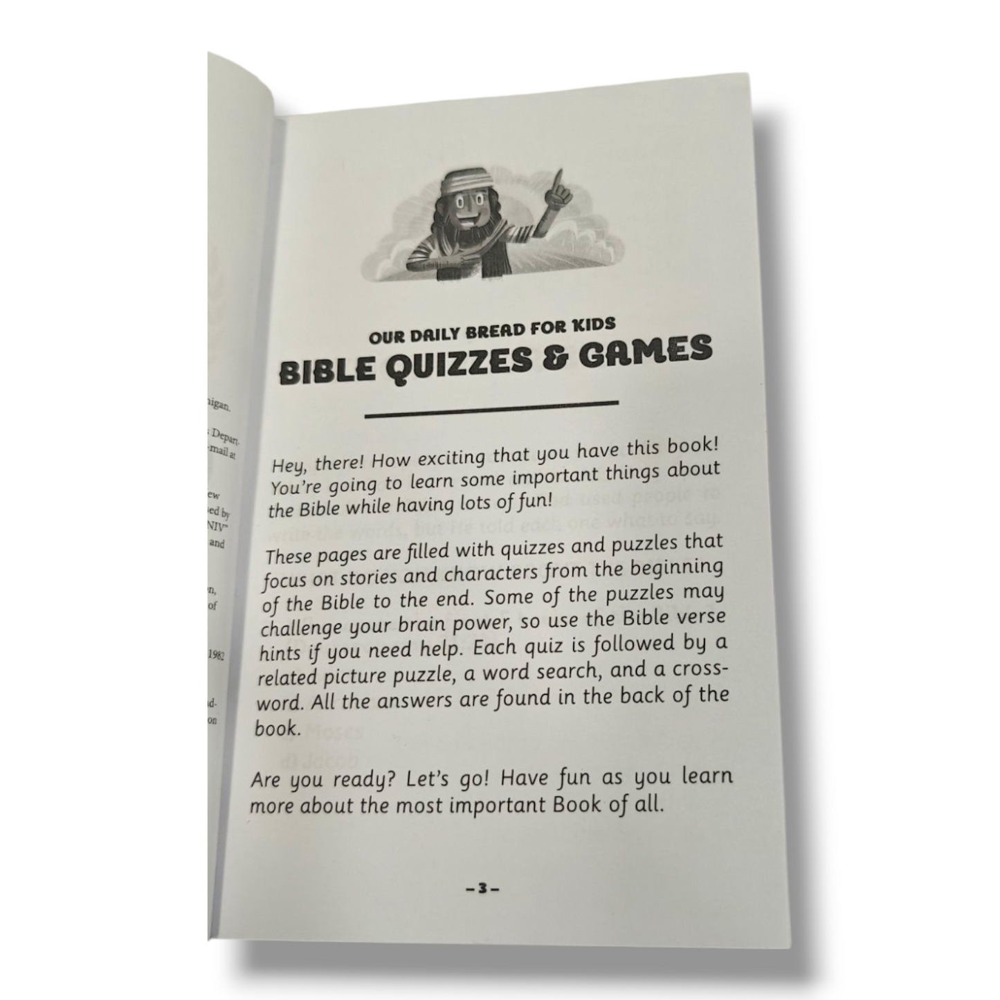 Our Daily Bread for Kids Bible Quizzes & Games by Crystal Bowman & Teri McKinley | 20 Quizzes and 60 Games | English Christian Book
