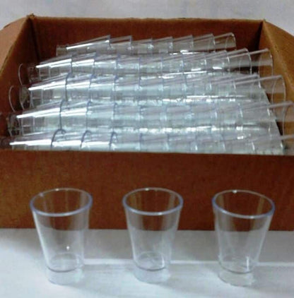 Communion Cups, 100 Cups per Box, High Quality Crystal Clear Disposable Plastic, Stackable with Smooth Rim, Fits Standard Communion Trays (0.5 oz)