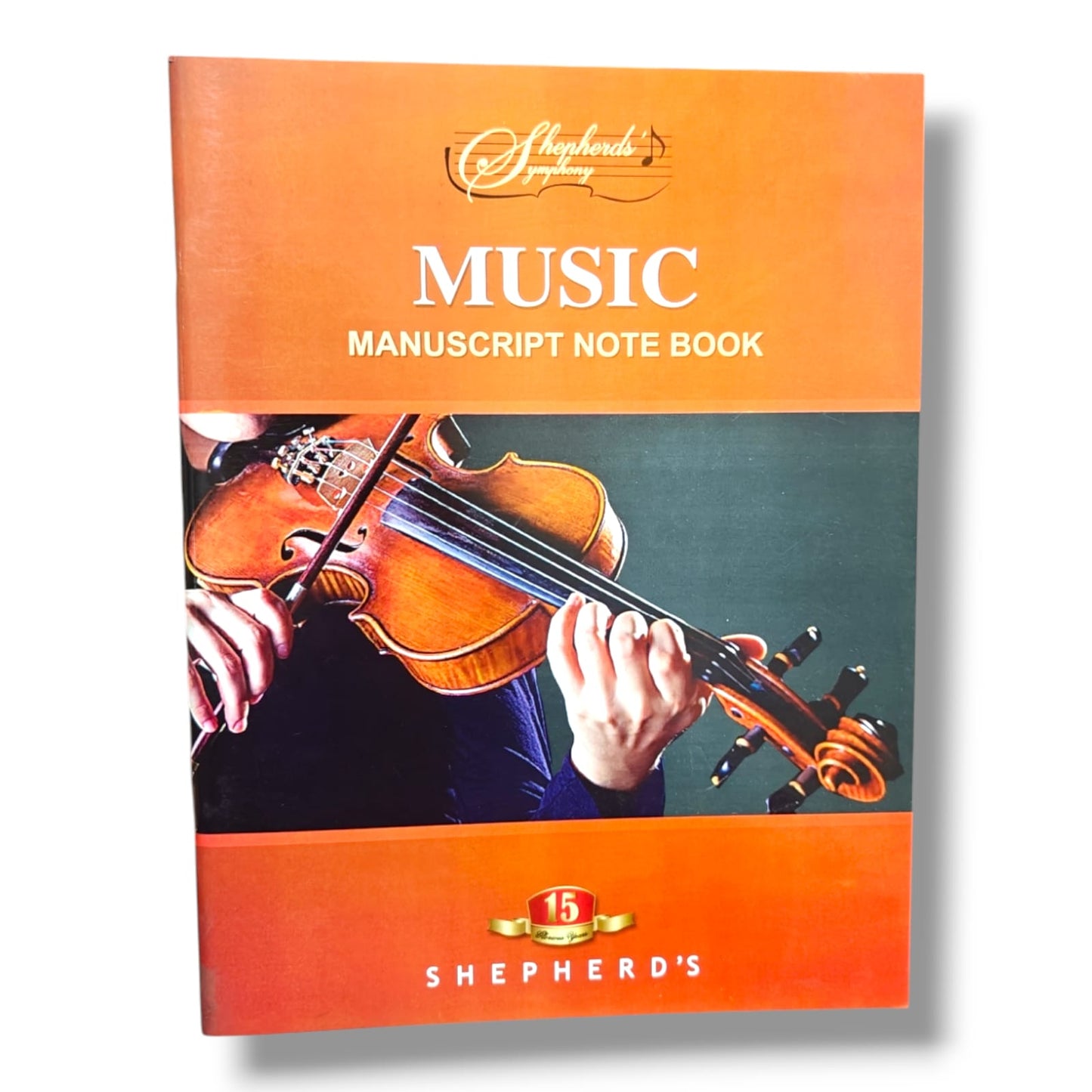 Shepherd's Music Manuscript Notebook | 15-Staff Music Writing Book | English Christian Book
