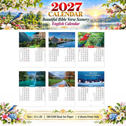 2027 English Scenery Wall Calendar – A Window to Wonder, Small 15 × 20