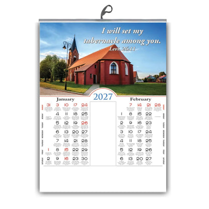 2027 English Bible Verse Wall Calendar – A Beautiful Year with God Scenery, Large 18 × 25