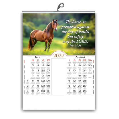 2027 English Bible Verse Wall Calendar – A Beautiful Year with God Scenery, Large 18 × 25