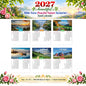 2027 Tamil & English Bible Verse Wall Calendar – Still Waters Nature Scenery, 15 × 20
