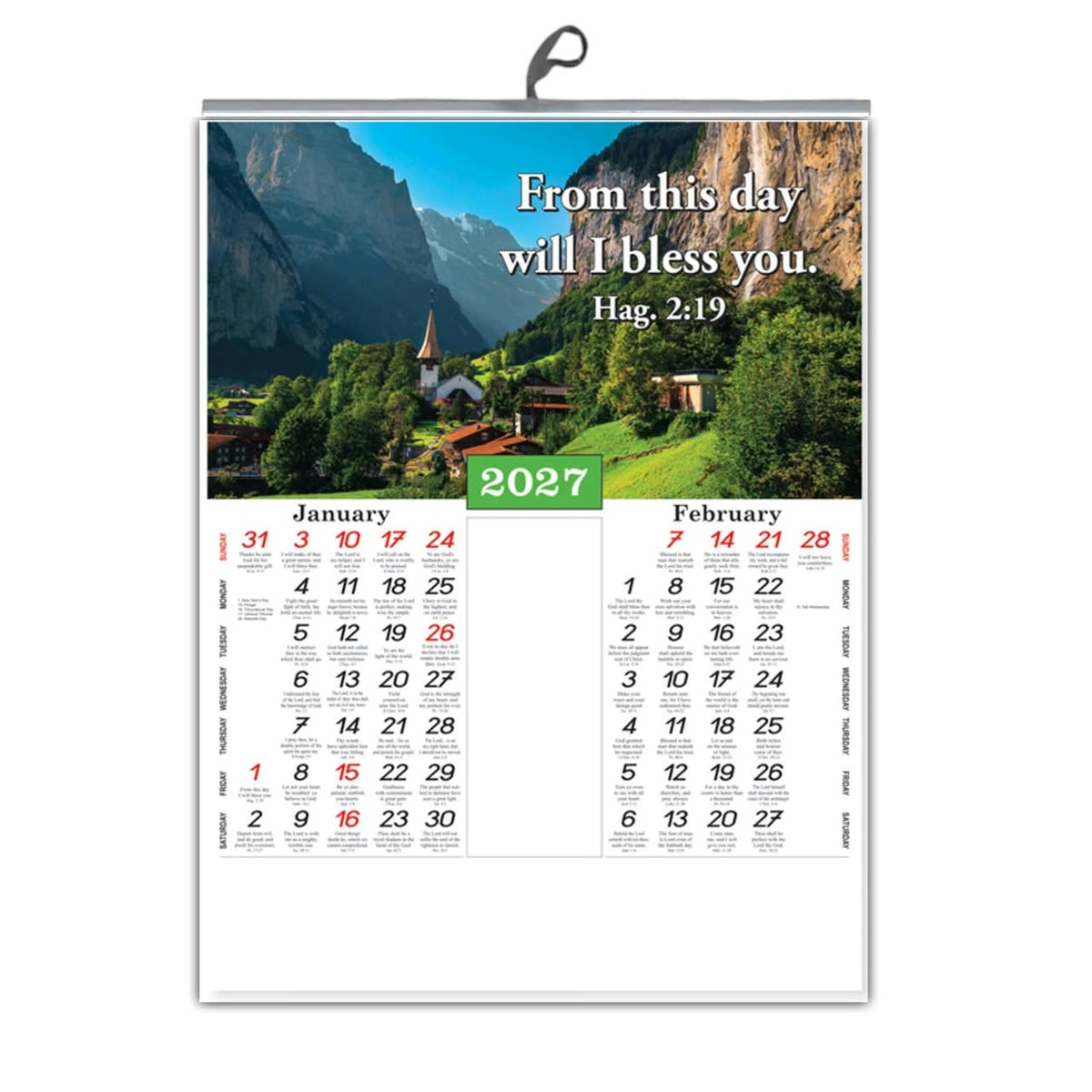 2027 English Scenery Wall Calendar – A Window to Wonder, Small 15 × 20