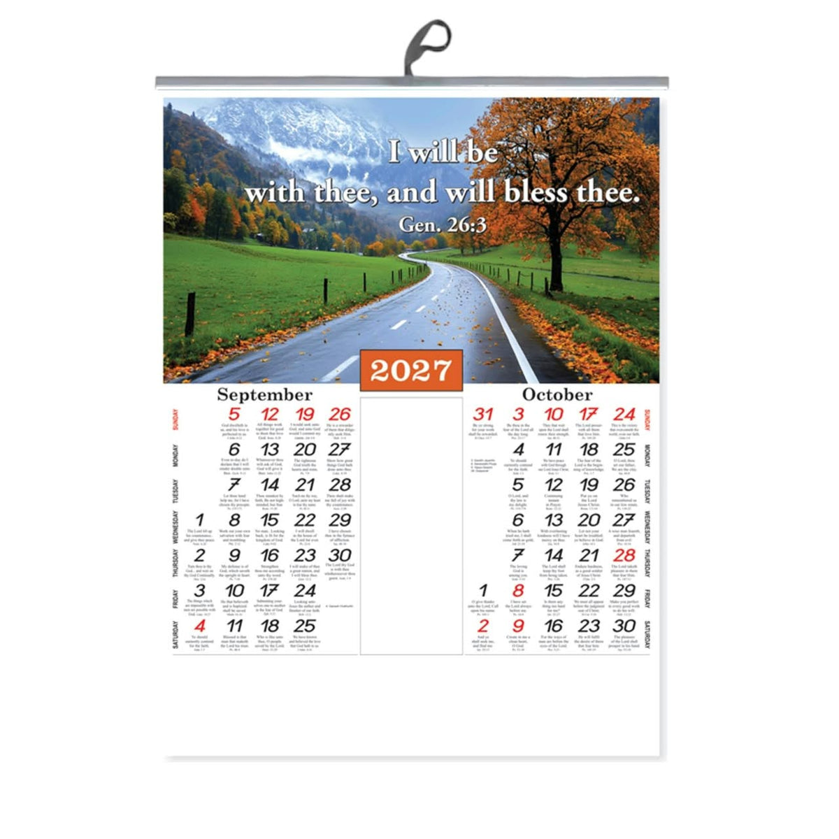 2027 English Scenery Wall Calendar – A Window to Wonder, Small 15 × 20