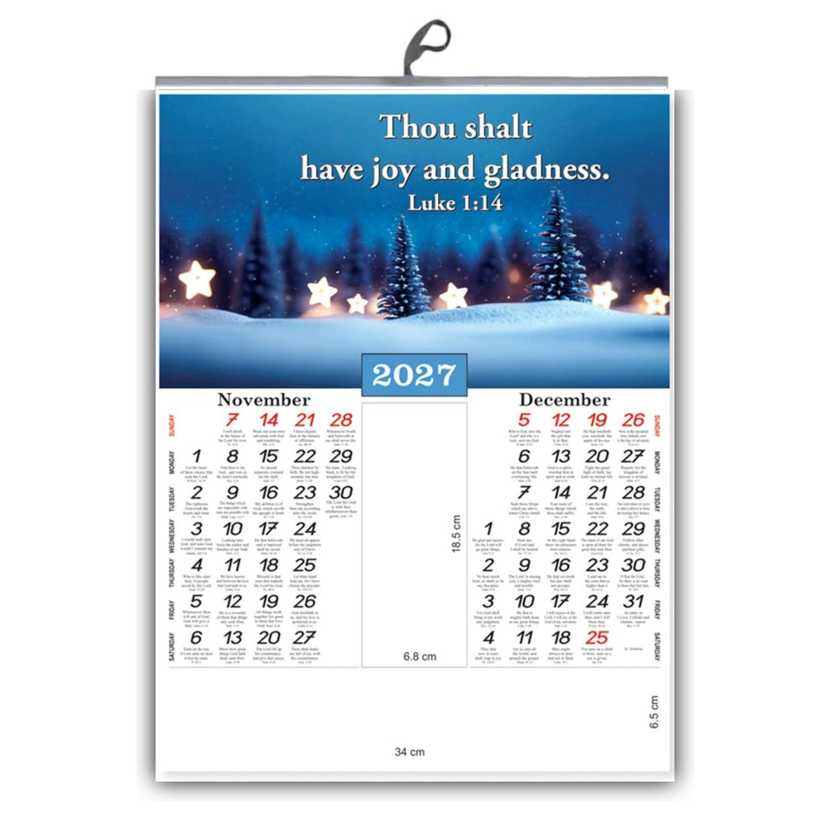 2027 English Scenery Wall Calendar – A Window to Wonder, Small 15 × 20