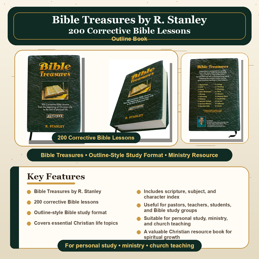 Bible Treasures: 200 Corrective Bible Lessons (Outlines) by R. Stanley | Christian Living, Spiritual Growth | English Christian Book
