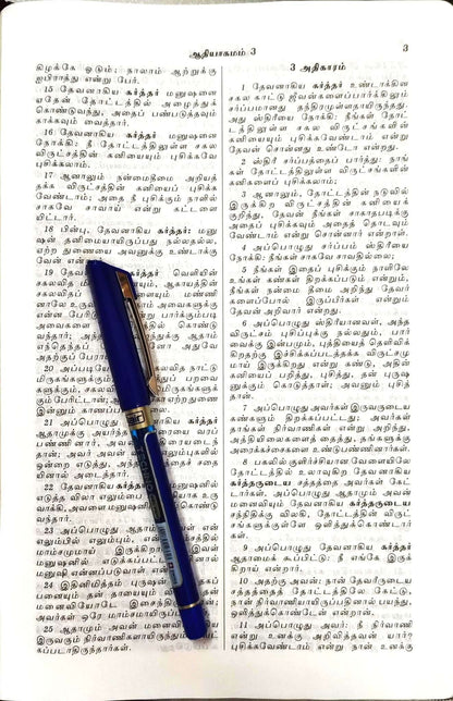 Korean Tamil Bible Large Print Edition: Burgundy Zip Cover, No Thumb Index (ISBN: 9788119796496)