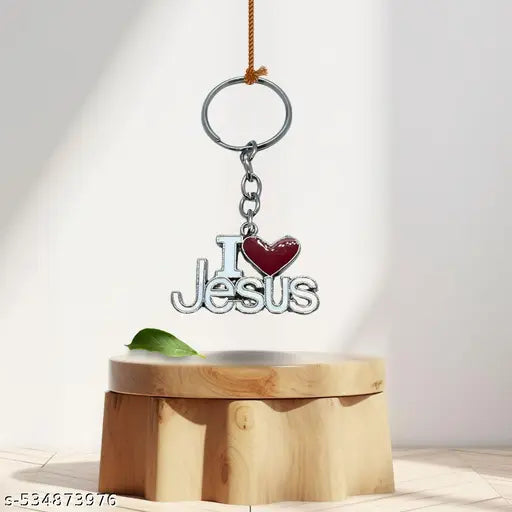 Christian Keychain - I Love Jesus Religious Gift
