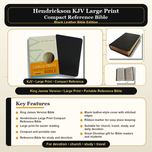 Hendrickson KJV Large Print Compact Reference Bible | Study Bible, Reference Bible | Holy Bible