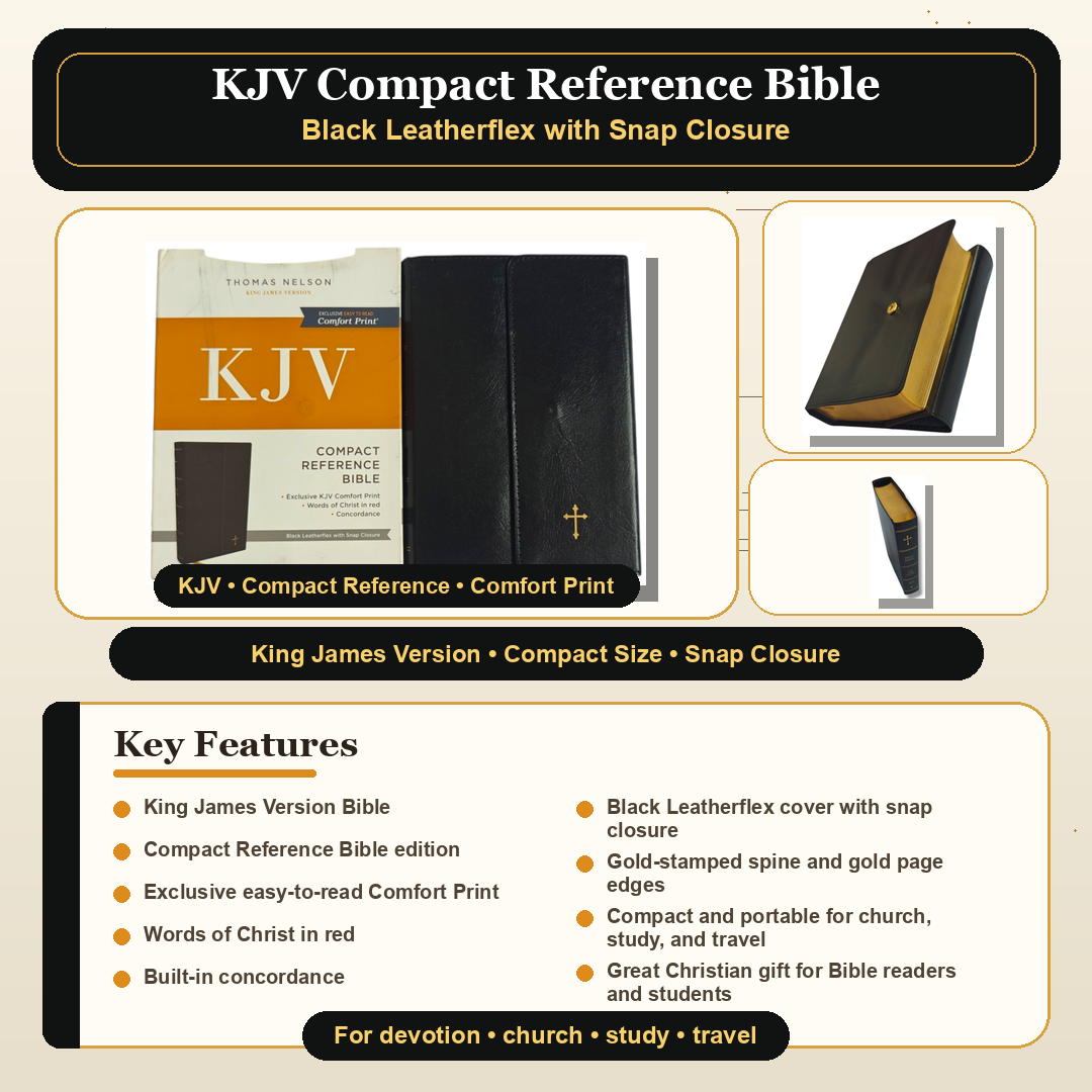 KJV Compact Reference Bible, Comfort Print | Study Bible, Reference Bible | Holy Bible