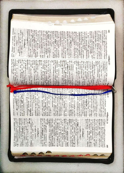 Tamil Bible Large Print Royal Edition with Velvet Zip Cover - Premium Quality Holy Bible