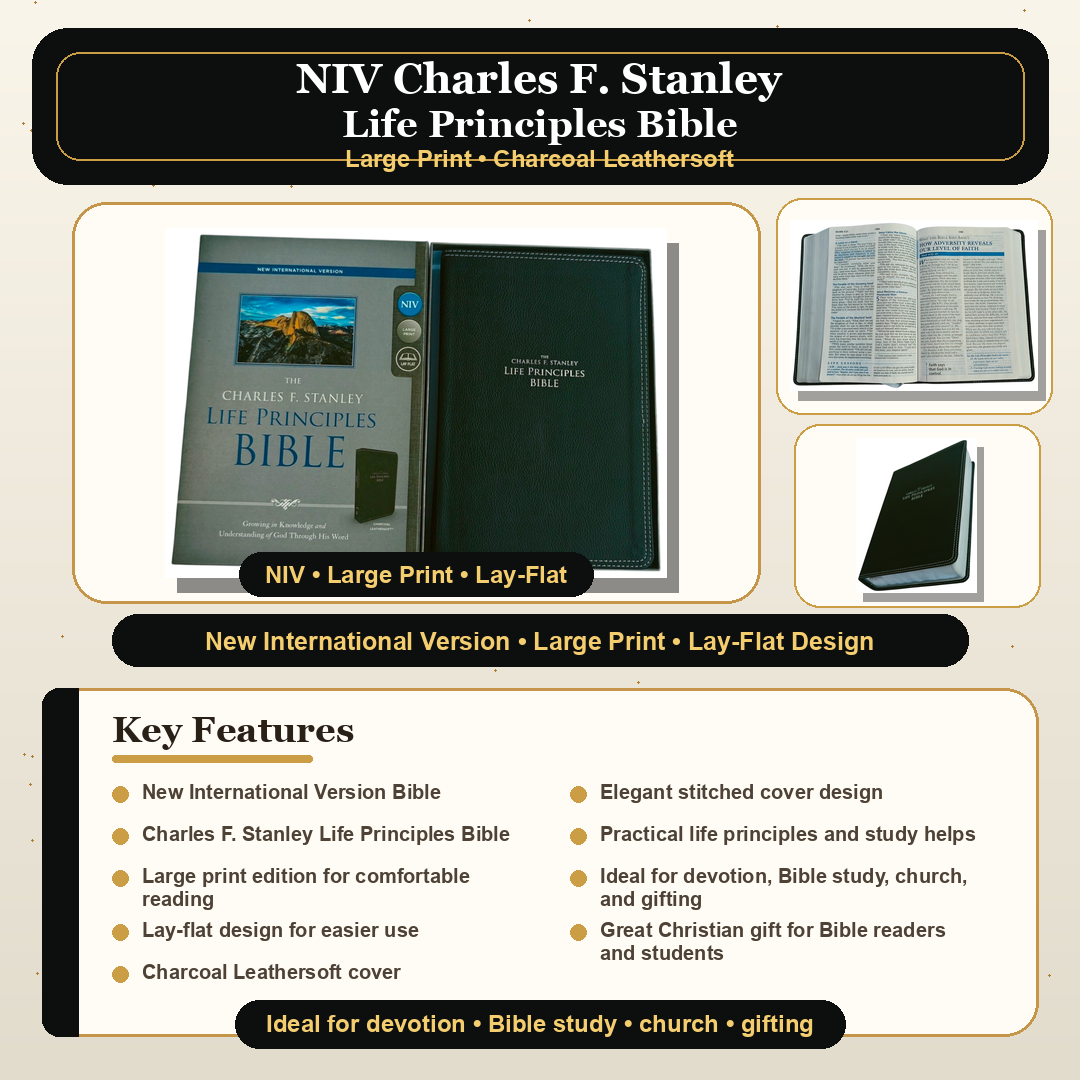 NIV Charles F. Stanley Life Principles Bible | Study Bible, Reference Bible | Holy Bible