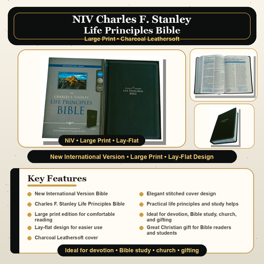 NIV Charles F. Stanley Life Principles Bible | Study Bible, Reference Bible | Holy Bible