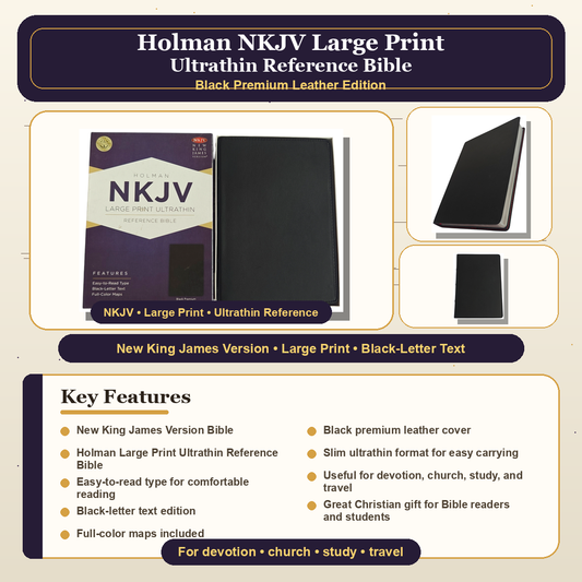 Holman NKJV Large Print Ultrathin Reference Bible | Study Bible, Reference Bible | Holy Bible