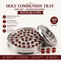 Holy Communion Tray, OneTray Stainless Steel Set with 40 Cups, Stackable Food-Grade Trays with Removable Cup Disk for Church Communion Service |