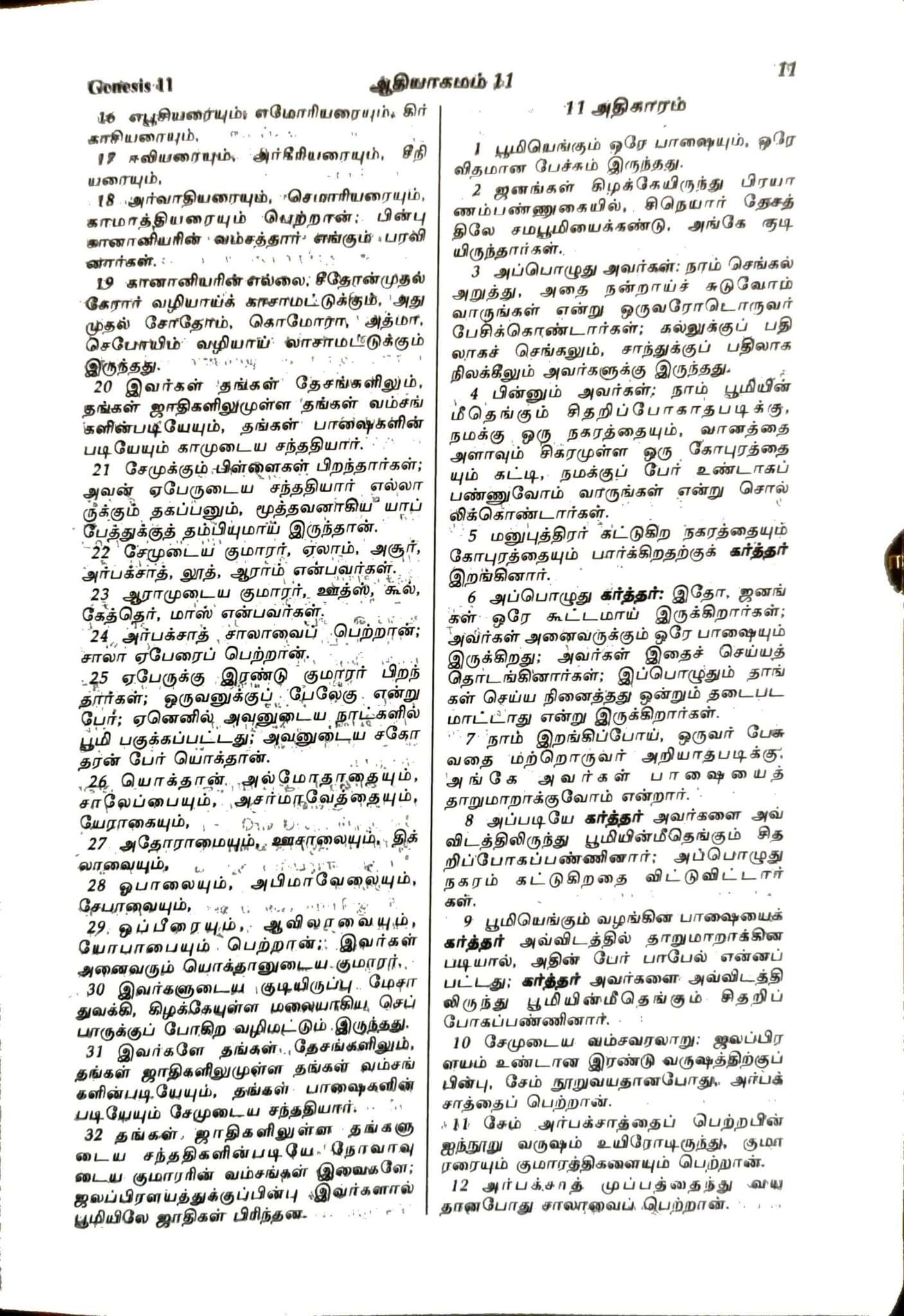 Tamil Bible Compact Edition - Black Zippered Cover with Thumb Indexing (BSI Standard)